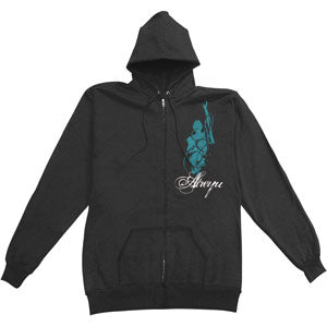 Zippered Hooded Sweatshirt