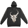 Horns Zippered Hooded Sweatshirt