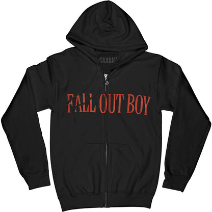Zippered Hooded Sweatshirt