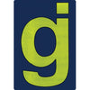 GJ Yellow On Blue Sticker