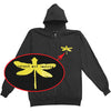 Dragonfly Zippered Hooded Sweatshirt