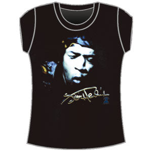 Jimi Hendrix Blues Face Tissue Cap Sleeve Junior Top
