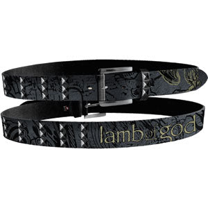 Lamb Of God Studded Leather Belt Belt