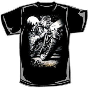 Fantasy Cats Suck Biker T-shirt