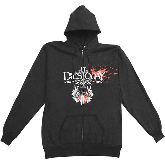 It Dies Today Fallen Angel Zippered Hooded Sweatshirt