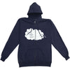 Clouds Zippered Hooded Sweatshirt