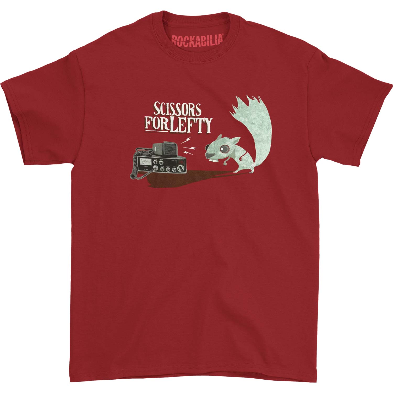 Scissors For Lefty Squirrel Radio T-shirt