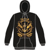 Zippered Hooded Sweatshirt