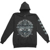 Zippered Hooded Sweatshirt