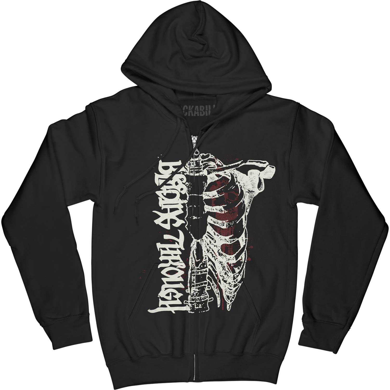 Opposition Zippered Hooded Sweatshirt