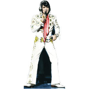 Elvis Presley-White Jumpsuit Cardboard Stand Up Standup