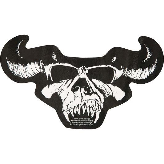 Danzig White Classic Skull On Black Background Sticker