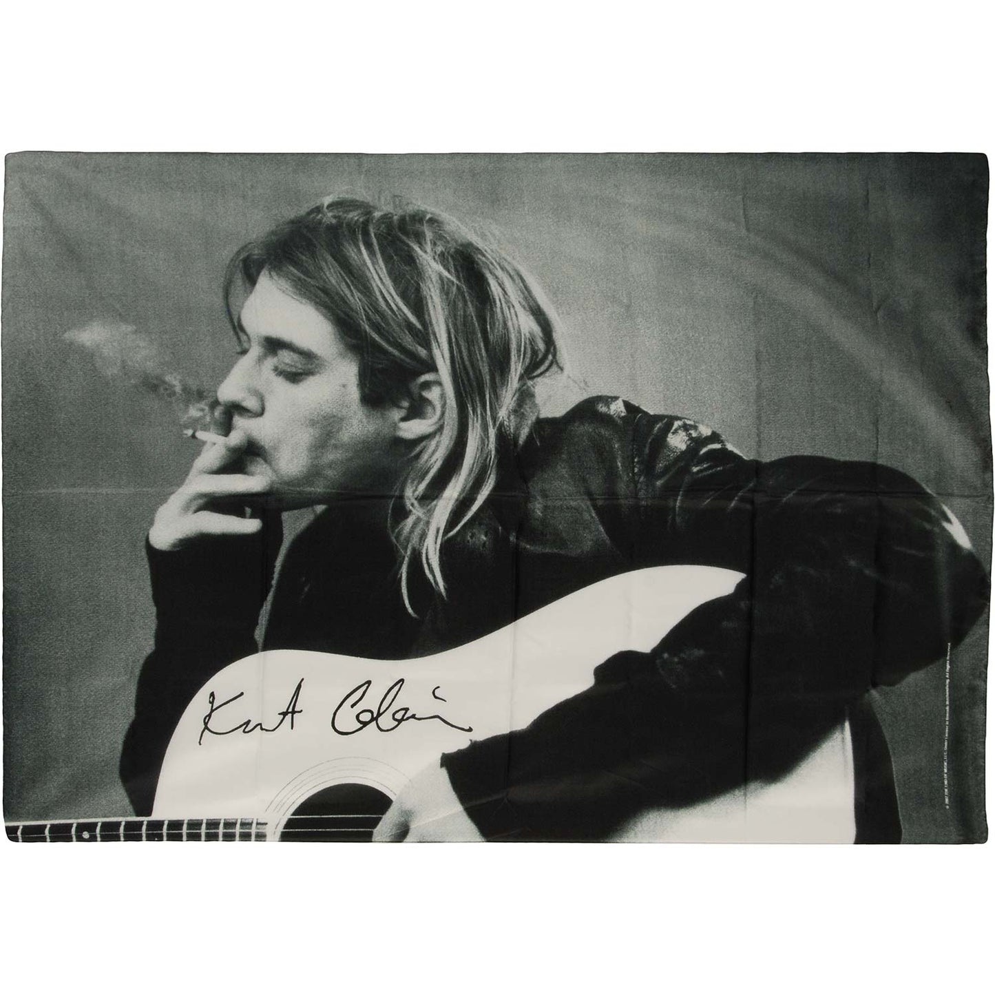 Nirvana Kurt Cobain - BW Guitar Poster Flag