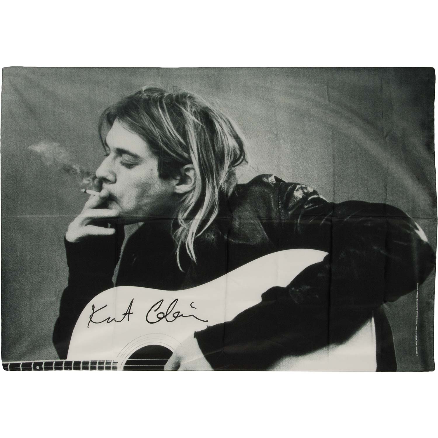Nirvana Kurt Cobain - BW Guitar Poster Flag