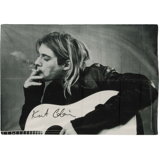 Nirvana Kurt Cobain - BW Guitar Poster Flag