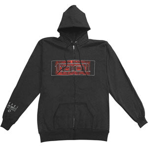 Red Face Zip Hoodie Zippered Hooded Sweatshirt