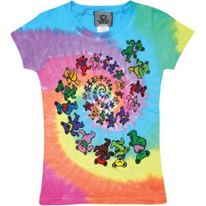Spiral Bears Tie-Dye Juniors Long Length Junior Top