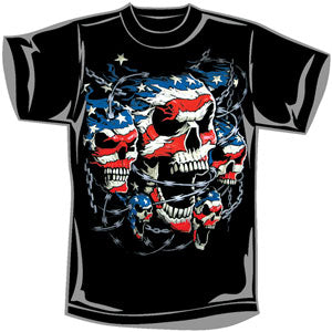 Fantasy Patriotic Skulls T-shirt