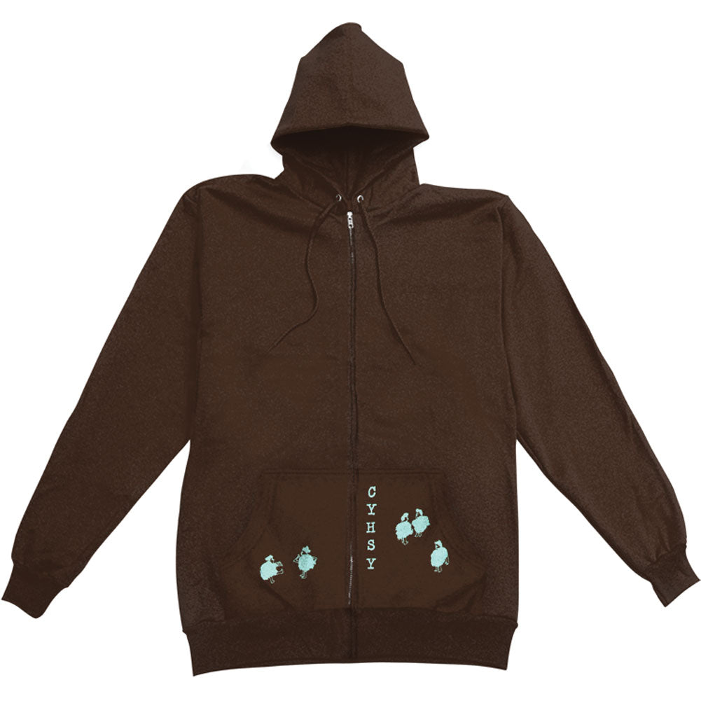 Zippered Hooded Sweatshirt