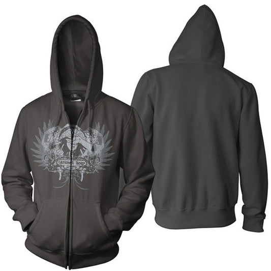 Darkest Hour Skulls Zippered Hooded Sweatshirt