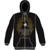 Face Zippered Hooded Sweatshirt