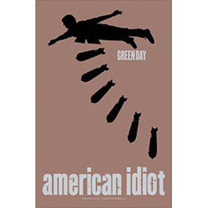 Green Day American idiot Bombs Poster Flag