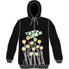Flowers Zippered Hooded Sweatshirt