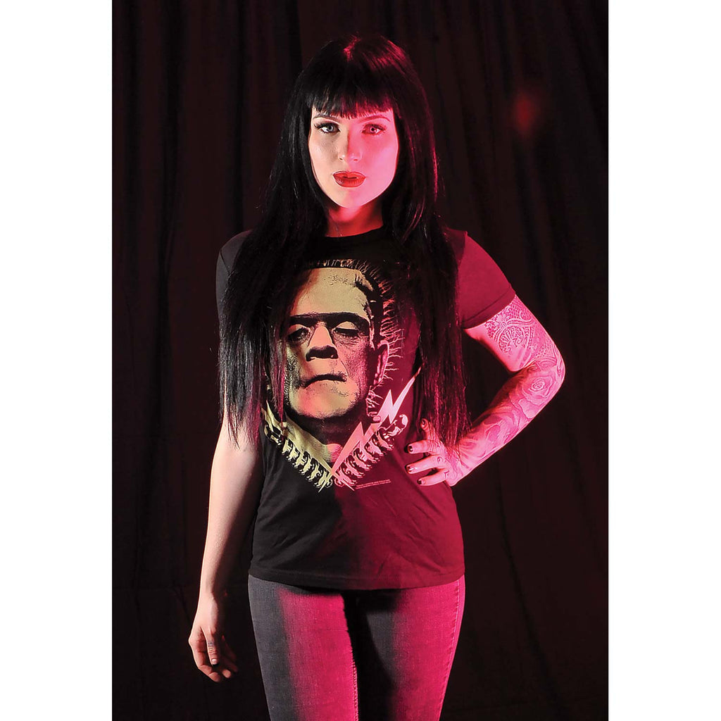 Frankenstein Frank Bolts by Rock Rebel Women's Tee Junior Top
