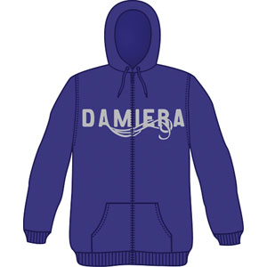 Damiera Logo Zippered Hooded Sweatshirt