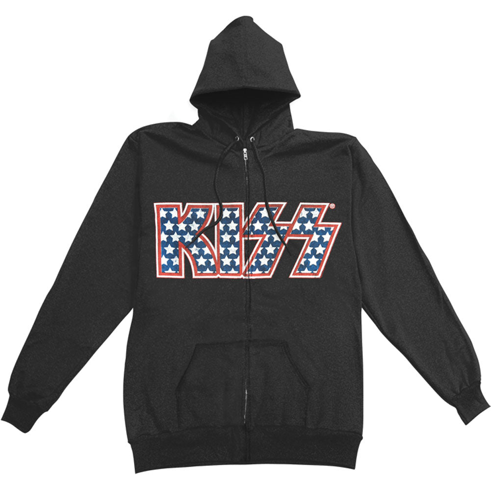 KISS Zippered Hooded Sweatshirt