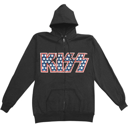 KISS Zippered Hooded Sweatshirt