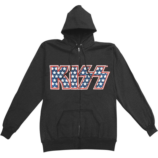 KISS Zippered Hooded Sweatshirt