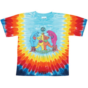 Grateful Dead Wood Bears Sunburst Tie Dye T-shirt