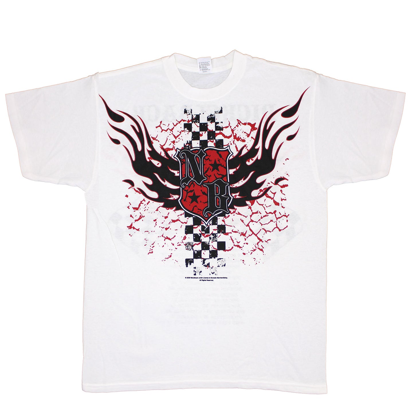Nickelback Flaming NB Badge Logo/Tour 2009 T-shirt