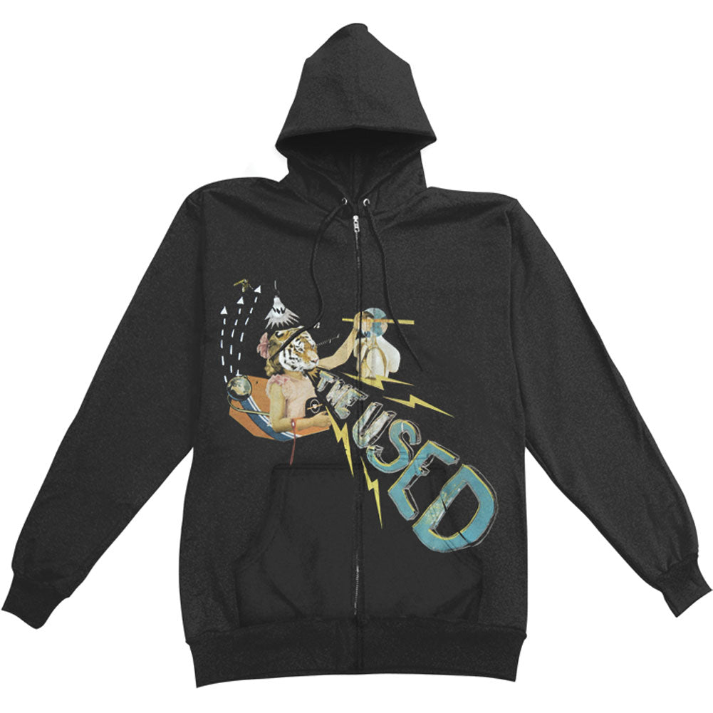 Used Zippered Hooded Sweatshirt