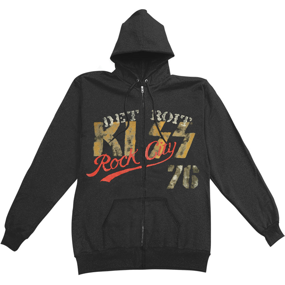 KISS KISS Detroit Zippered Hooded Sweatshirt