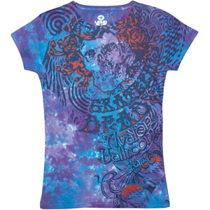 Baby Blue Tie-Dye Juniors Long Length Junior Top