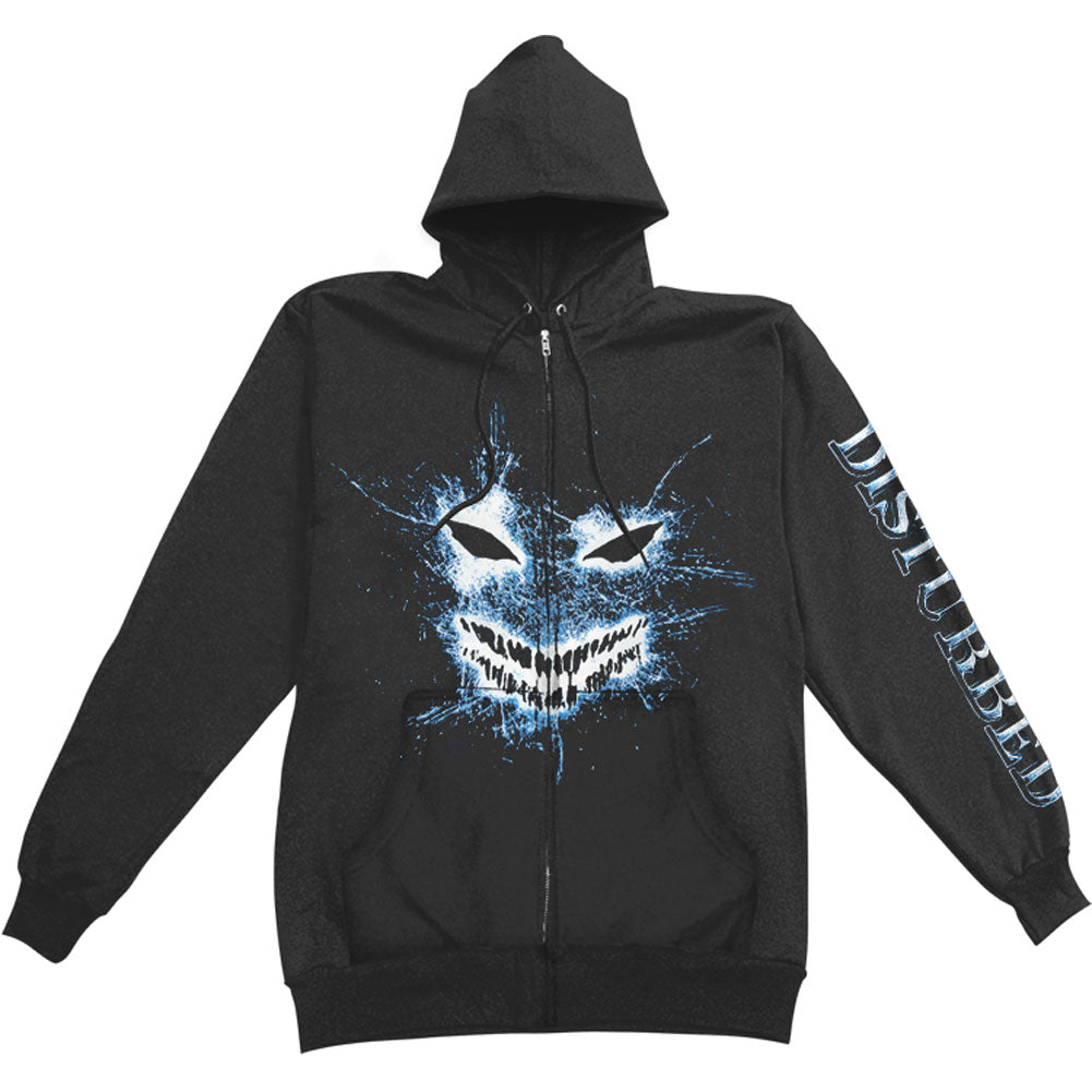 Shatter Face Zippered Hooded Sweatshirt