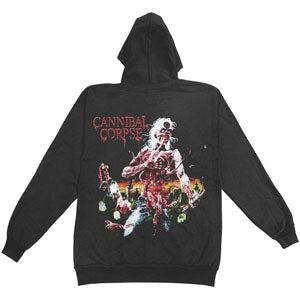 Eaten Back To Life Zippered Hooded Sweatshirt