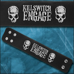 Killswitch Engage Skull Embroidered Logo Wristband