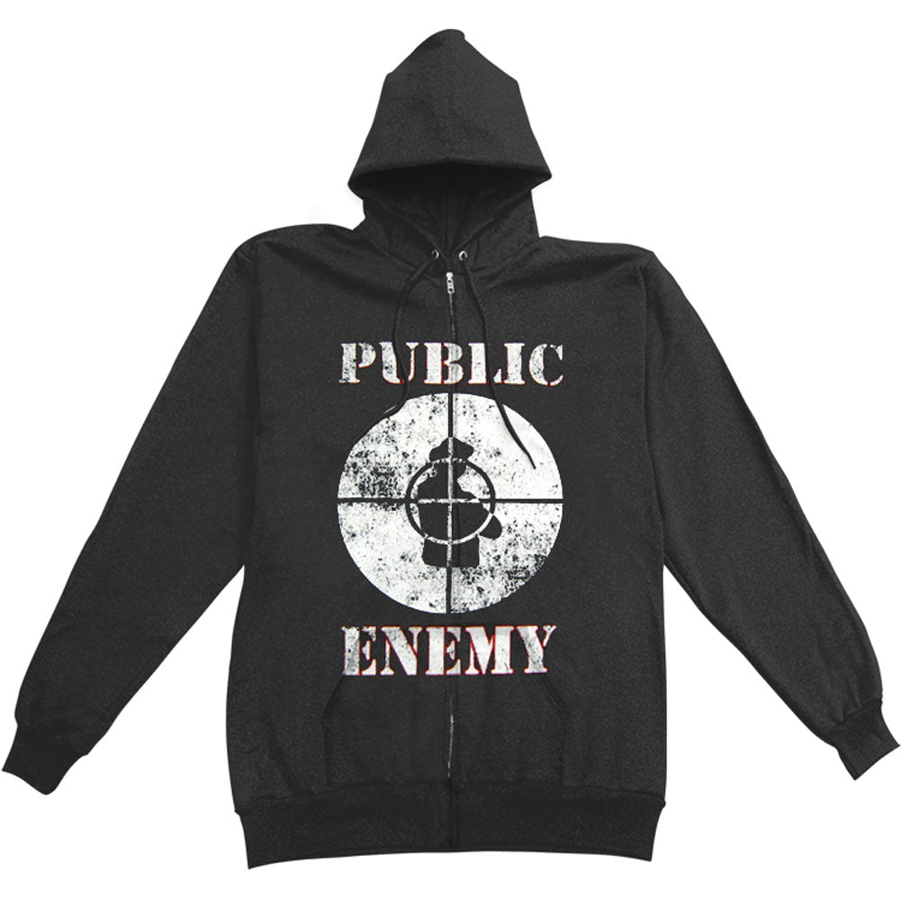 Public Enemy Zippered Hooded Sweatshirt