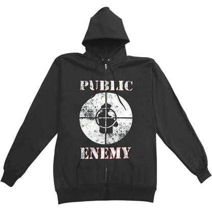 Public Enemy Zippered Hooded Sweatshirt