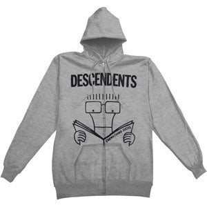 Descendents Everything Sucks Grey Zippered Hooded Sweatshirt