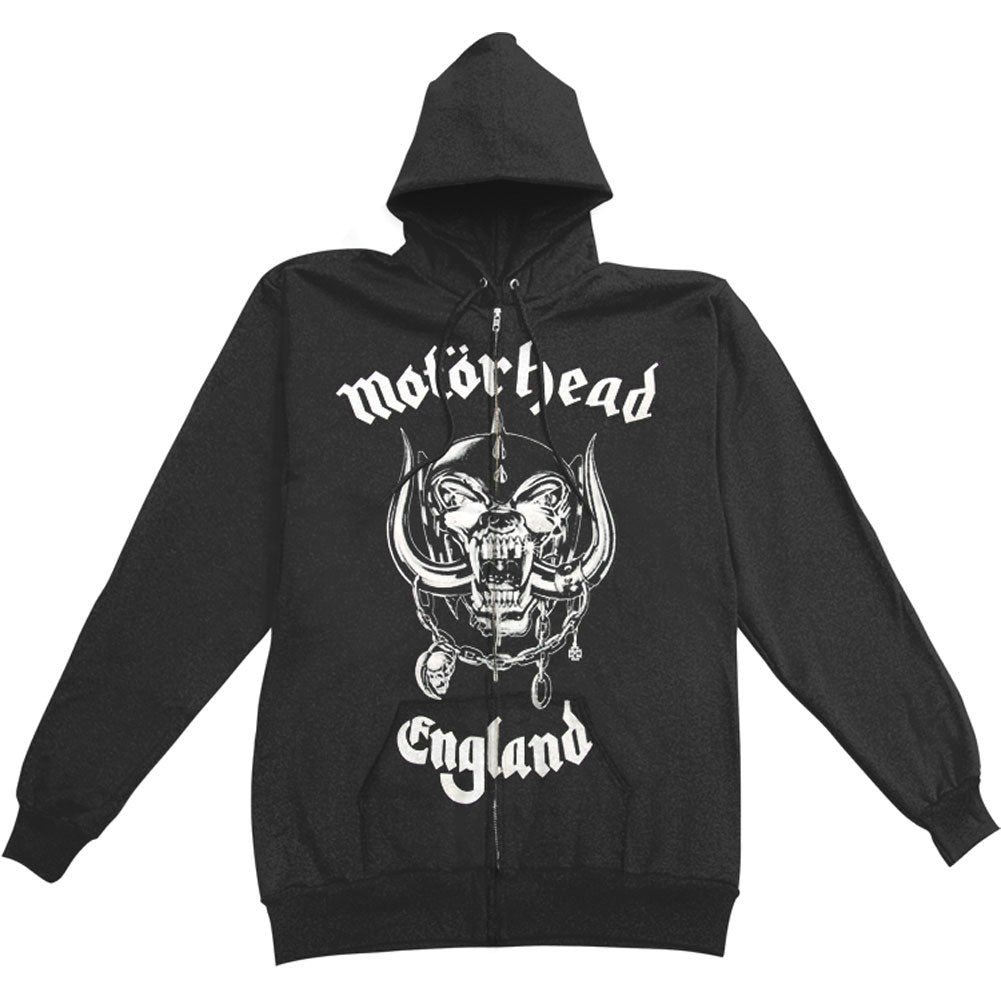 Motorhead England (Back Print) Zippered Hooded Sweatshirt