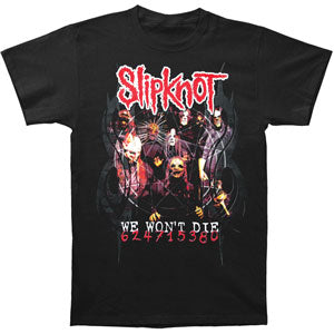 Slipknot We Won't Die Hartford Itinerary T-shirt