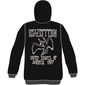 Led Zeppelin US 1977 Zippered Hooded Sweatshirt