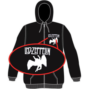 Led Zeppelin US 1977 Zippered Hooded Sweatshirt