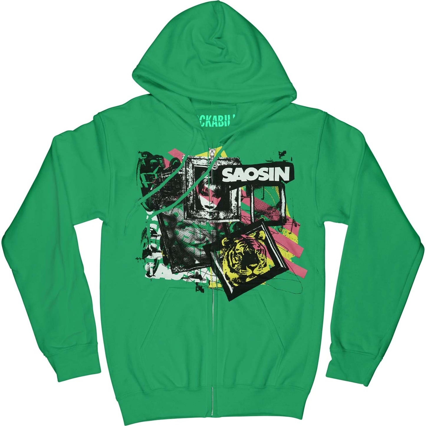Saosin Collage Zippered Hooded Sweatshirt