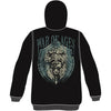 Lion Shield Zippered Hooded Sweatshirt