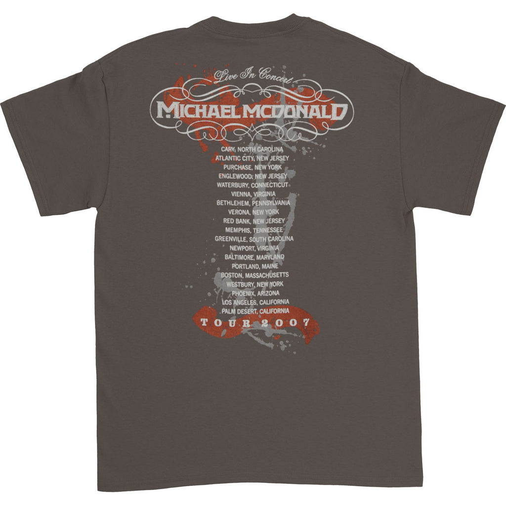 Michael Mcdonald Gray Splatter 07 Tour T-shirt